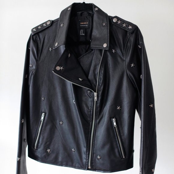 Forever 21 Star Studded Moto Jacket - Picture 3 of 7